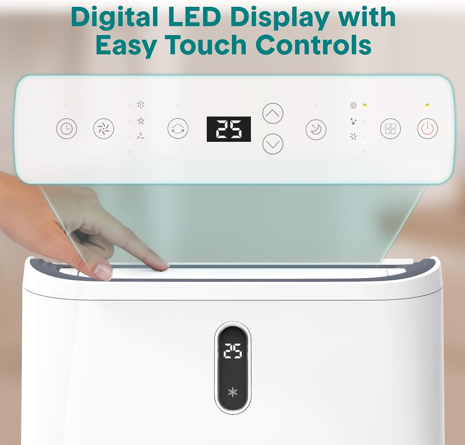 12,000 BTU 3-in-1 Smart Portable Air Conditioner with WiFi — Cooling, Fan & Dehumidifier, 24hr Timer, Remote Control, Window Kit