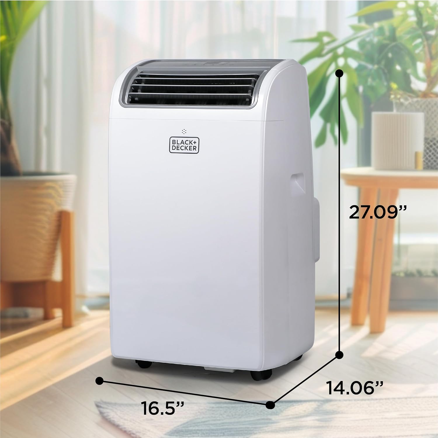 14,000 BTU Smart 3-in-1 Portable Air Conditioner — Cooling, Fan & Dehumidifier, Follow-Me Remote, 24hr Timer, Window Kit Included
