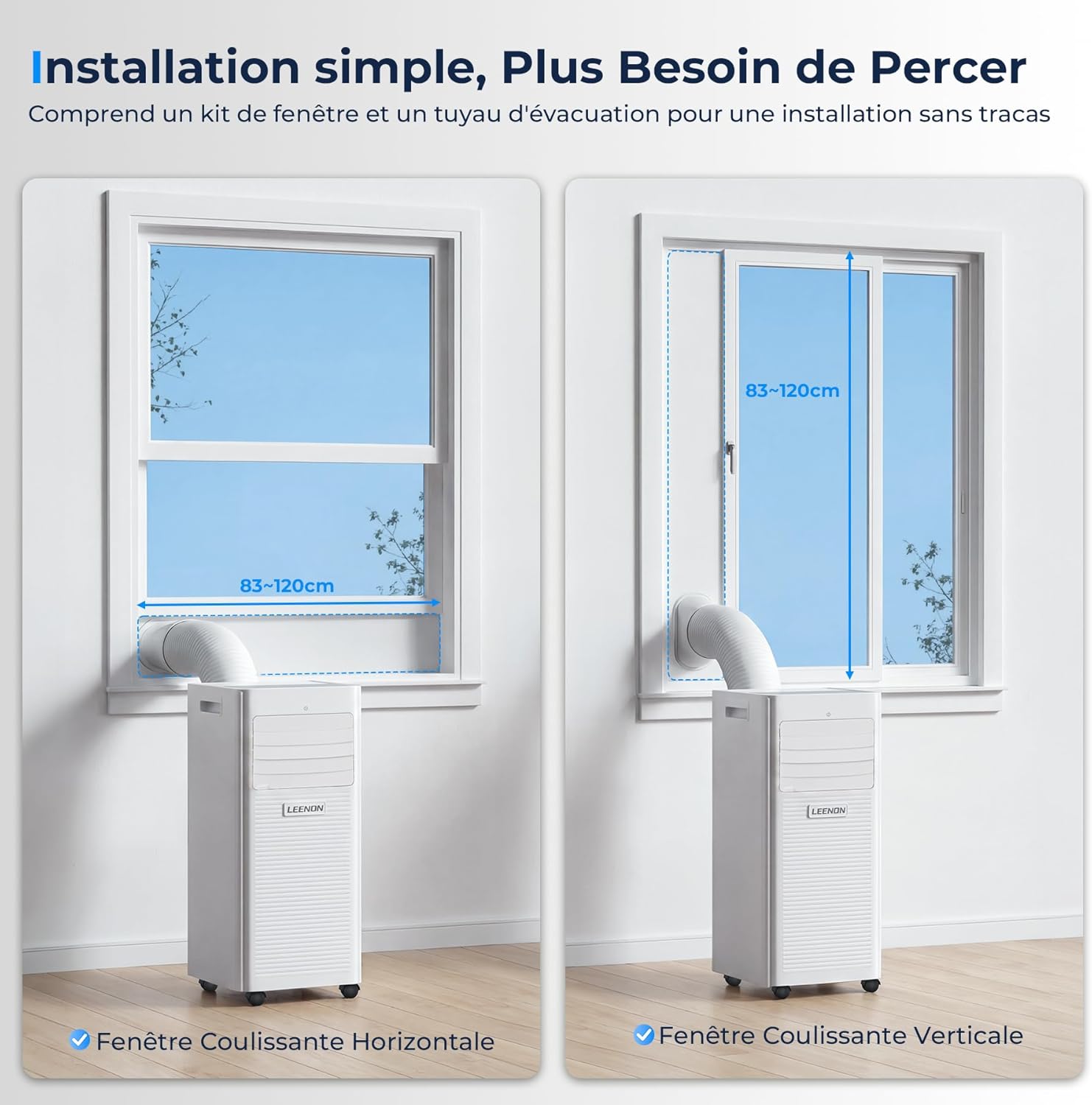 9,000 BTU 4-in-1 Portable Air Conditioner — Cooling, Dehumidifier, Fan & Sleep Mode, Class A, 24hr Timer, Remote Control
