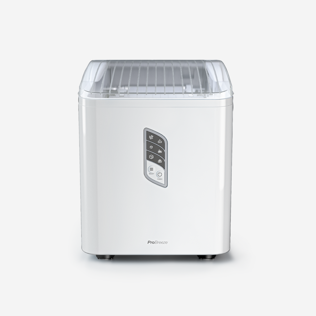 Countertop Ice Cube Maker - 2L Self-Cleaning Machine With 15kg Daily Output - White