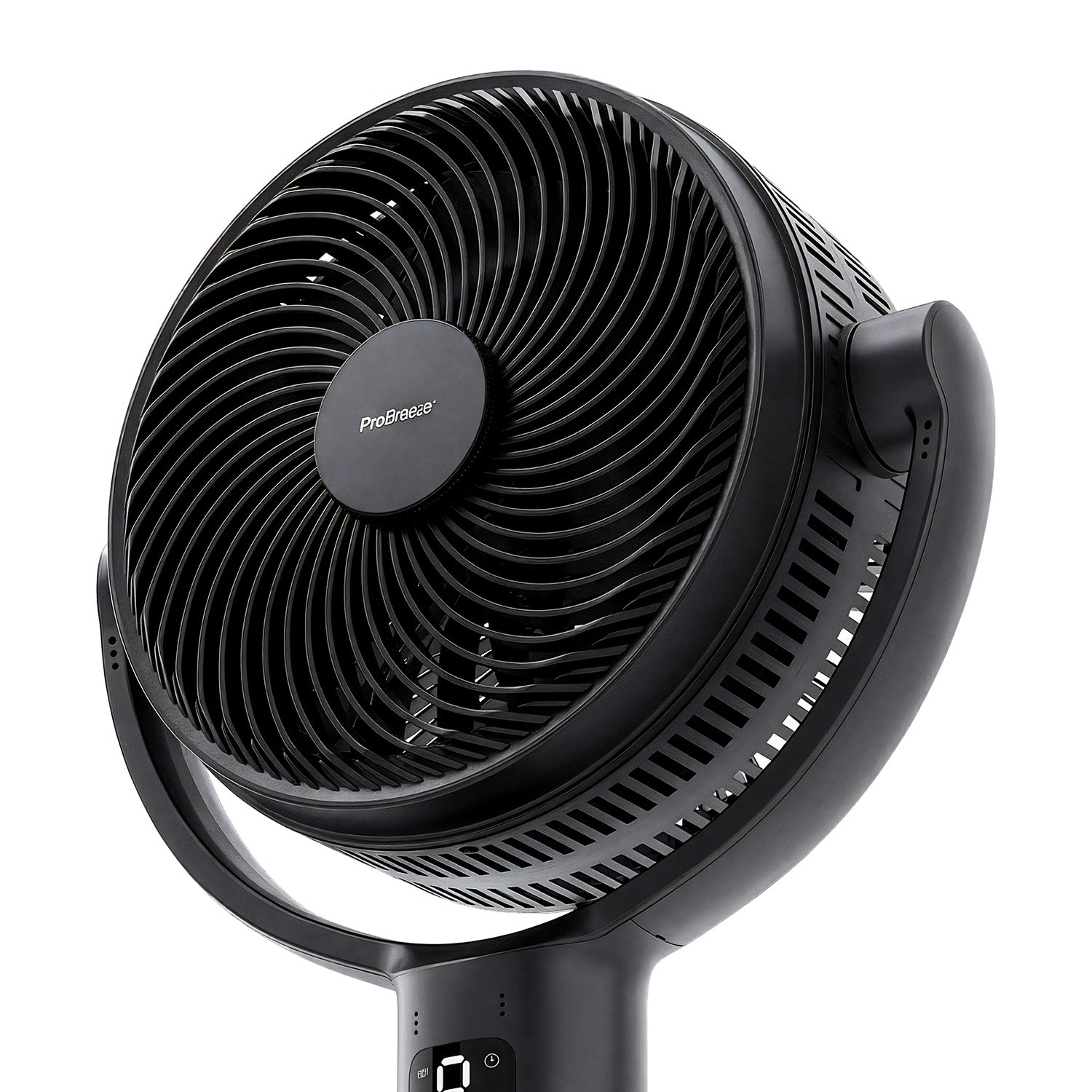 AirFlo Plus™ 44" Smart Hybrid Pedestal Fan - Ultra-Quiet Air Circulator - Black