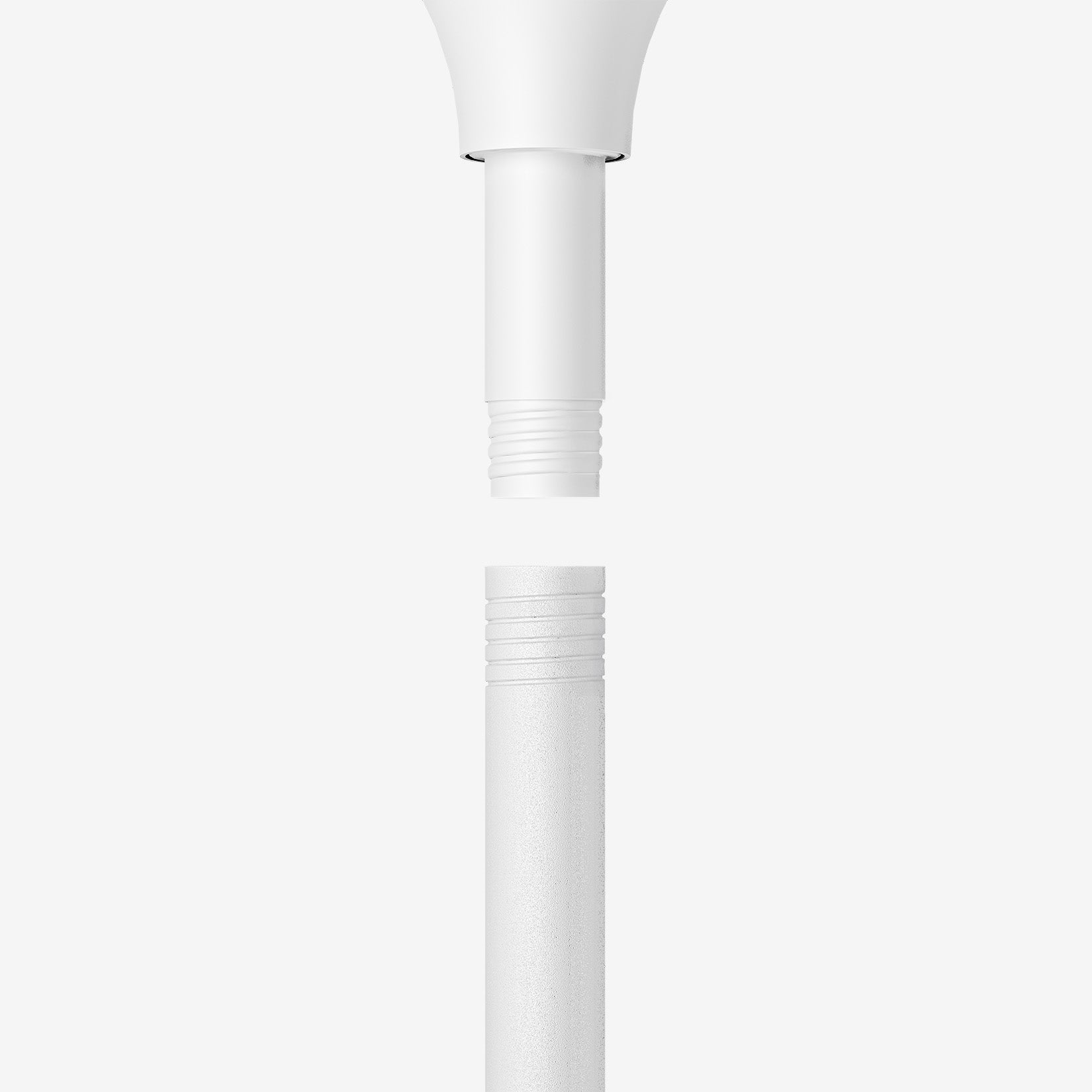 AirFlo Plus™ 44" Hybrid Pedestal Fan - Ultra-Quiet Air Circulator - White/Black
